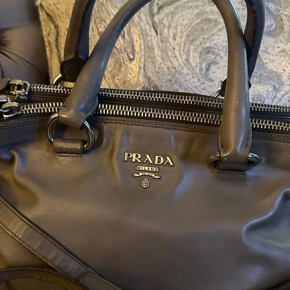 Prada Dark grey double zipper Prada bag. Two zip pockets. Offers are considered. - Picture 2 of 15